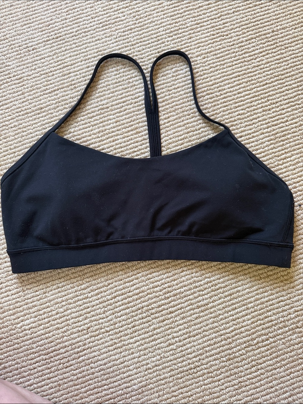 lululemon athletica Y Black Slim-Strap Bralette